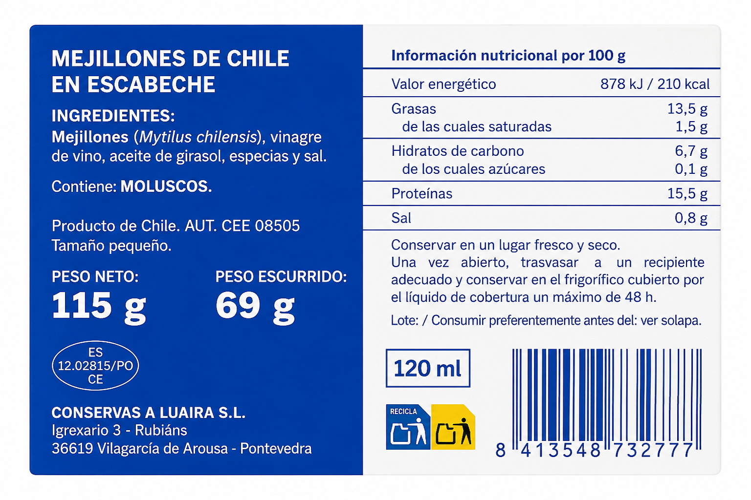 Grandes Hoteles Mejillones de Chile en Escabeche, 69 g 2 Grandes Hoteles Mejillones de Chile en Escabeche, 69 g - Image 2