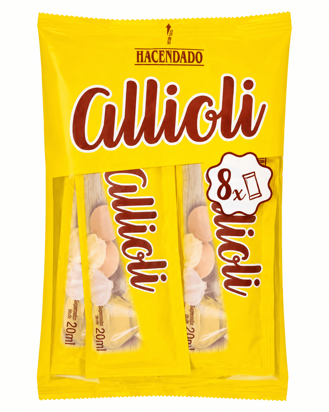 Hacendado Alioli Individual Sachets 8x20ml 1 Hacendado Alioli Individual Sachets 8x20ml