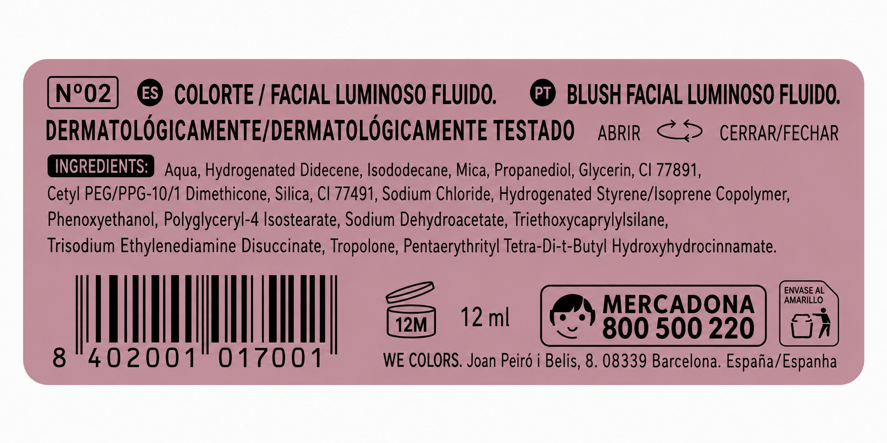 Deliplus Luminous vedel põsepuna nr 02, 12 ml 2 Deliplus Luminous vedel põsepuna nr 02, 12 ml - Image 2
