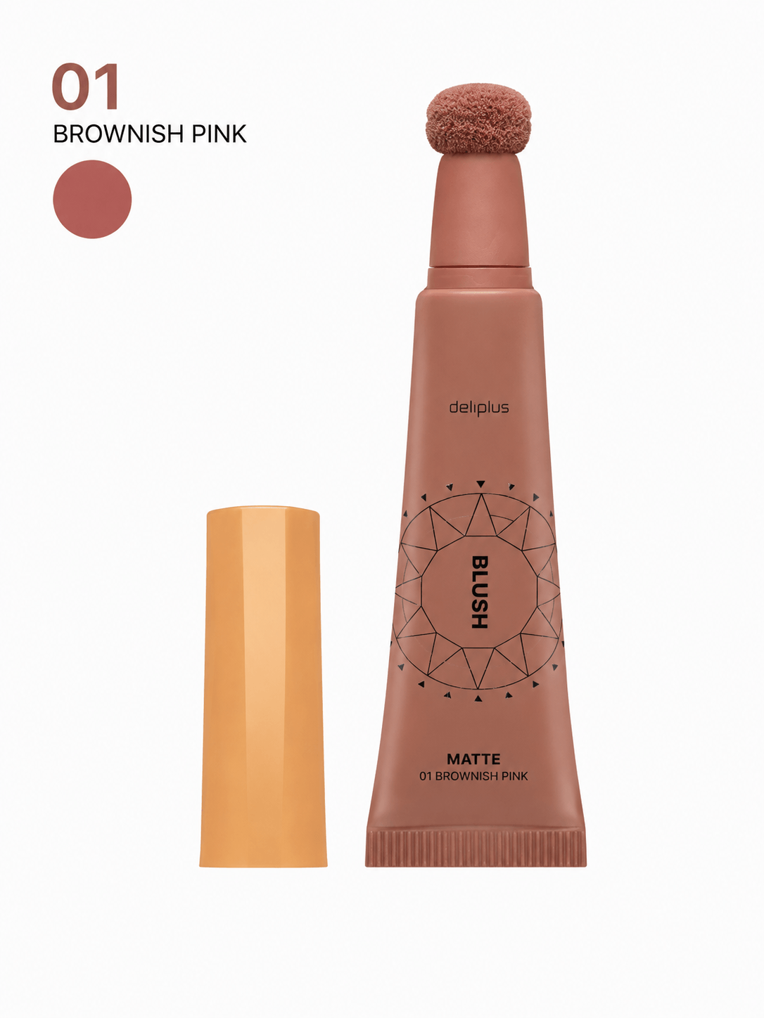Deliplus Matte vedel mattpõsepuna nr 01 Brownish Pink 12 ml 1 Deliplus Matte vedel mattpõsepuna nr 01 Brownish Pink 12 ml