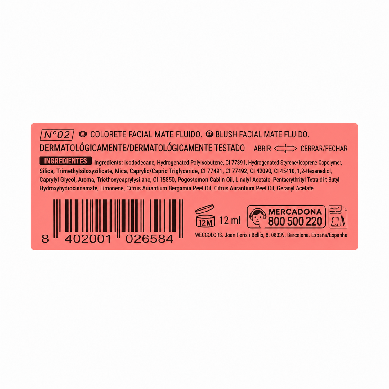 Deliplus Matte Fluid Blush vedel mattpõsepuna nr 02 Coral, 12 ml 2 Deliplus Matte Fluid Blush vedel mattpõsepuna nr 02 Coral, 12 ml - Image 2