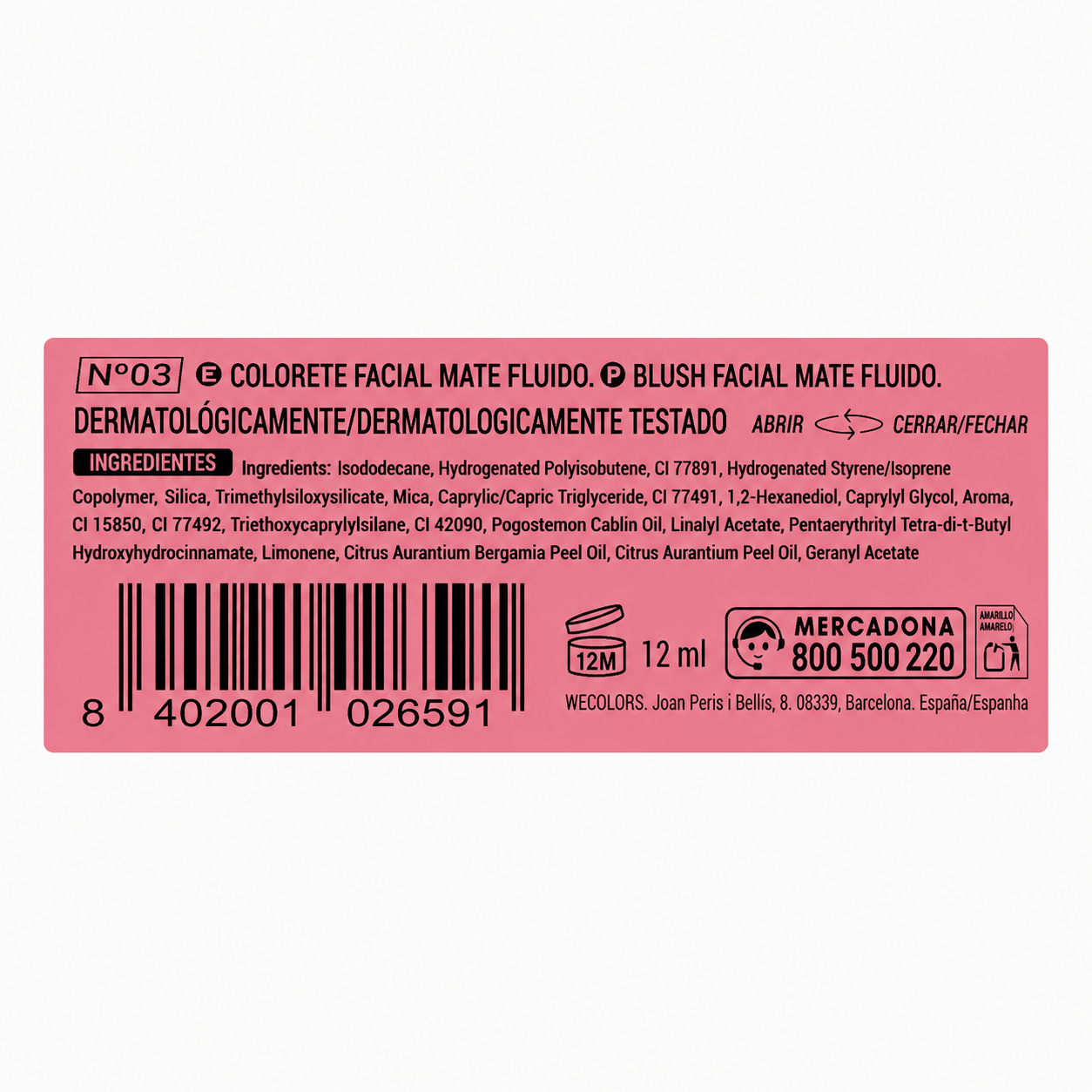 Deliplus Matte Fluid Blush vedel mattpõsepuna nr 03 Pink, 12 ml 2 Deliplus Matte Fluid Blush vedel mattpõsepuna nr 03 Pink, 12 ml - Image 2