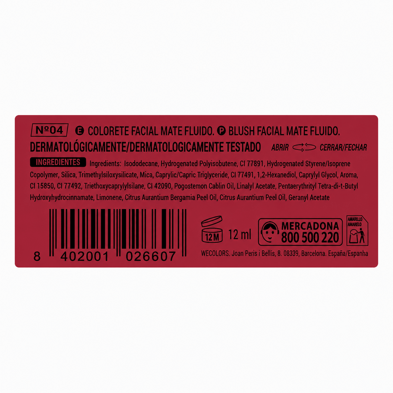 Deliplus Matte Fluid Blush vedel mattpõsepuna nr 04 Red, 12 ml 2 Deliplus Matte Fluid Blush vedel mattpõsepuna nr 04 Red, 12 ml - Image 2