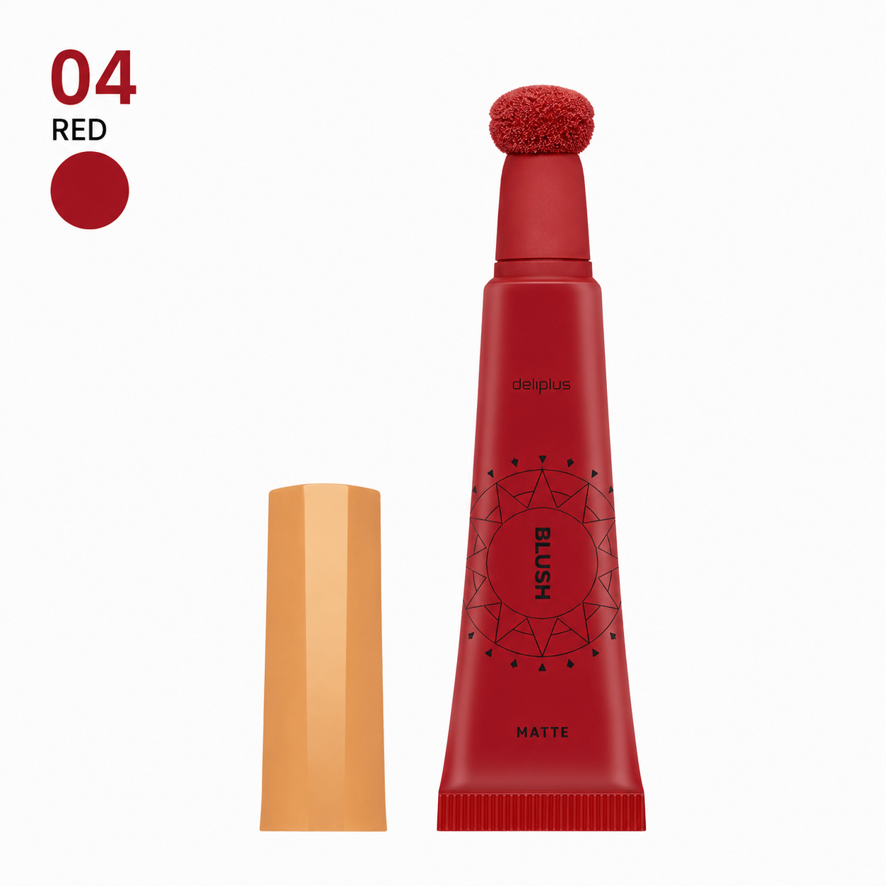 Deliplus Matte Fluid Blush vedel mattpõsepuna nr 04 Red, 12 ml 1 Deliplus Matte Fluid Blush vedel mattpõsepuna nr 04 Red, 12 ml