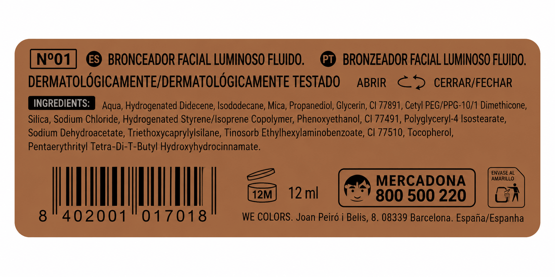 Deliplus Luminous vedel näobronzer nr 01 Terracotta 12 ml 2 Deliplus Luminous vedel näobronzer nr 01 Terracotta 12 ml - Image 2