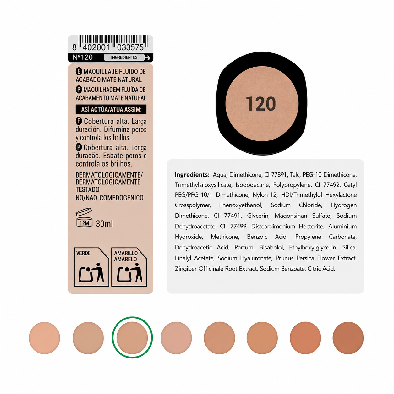 Deliplus Mate Long Lasting — noturīgs matēts tonālais krēms Nr. 120 Rose Beige, 30 ml 2 Deliplus Mate Long Lasting — noturīgs matēts tonālais krēms Nr. 120 Rose Beige, 30 ml - Image 2