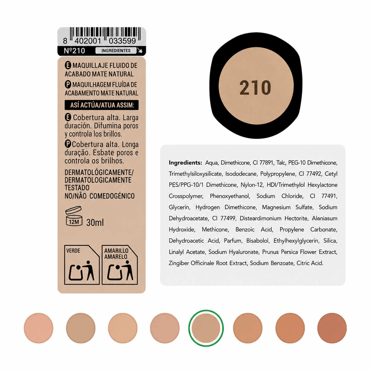 Deliplus Mate Long Lasting — kauapüsiv matt jumestuskreem №210 Neutral Beige, 30 ml 2 Deliplus Mate Long Lasting — kauapüsiv matt jumestuskreem №210 Neutral Beige, 30 ml - Image 2