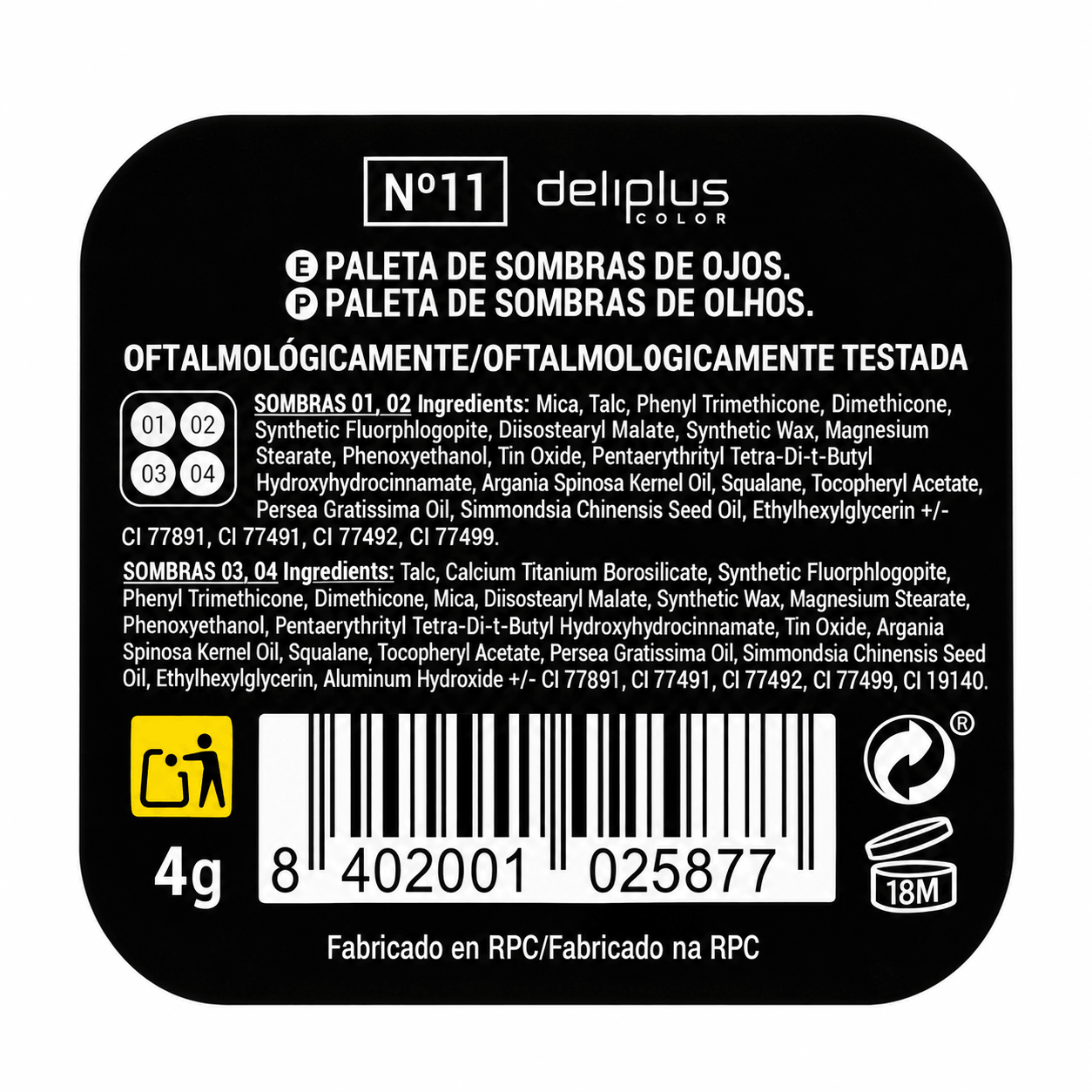 Lauvärvipalett 11 Green Deliplus 4 g 2 Lauvärvipalett 11 Green Deliplus 4 g - Image 2