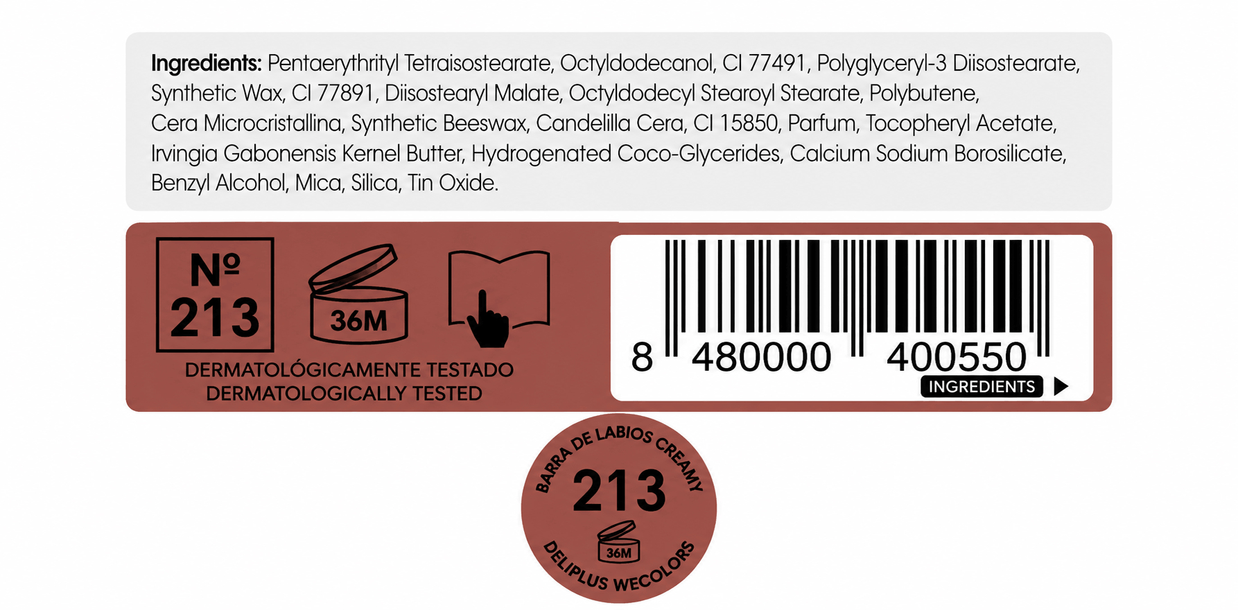 Deliplus Creamy №213 Marsala kreemjas huulepulk 2 Deliplus Creamy №213 Marsala kreemjas huulepulk - Image 2
