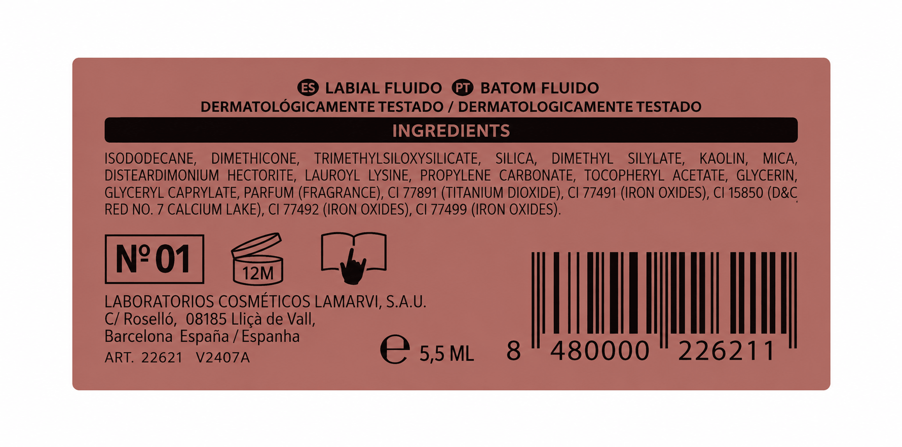 Deliplus Long Lasting Fluido Mate 01 Nude Beige vedel matt huulepulk, 5,5 ml 2 Deliplus Long Lasting Fluido Mate 01 Nude Beige vedel matt huulepulk, 5,5 ml - Image 2
