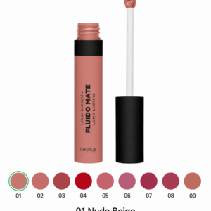 Deliplus Long Lasting Fluido Mate 01 Nude Beige vedel matt huulepulk, 5,5 ml