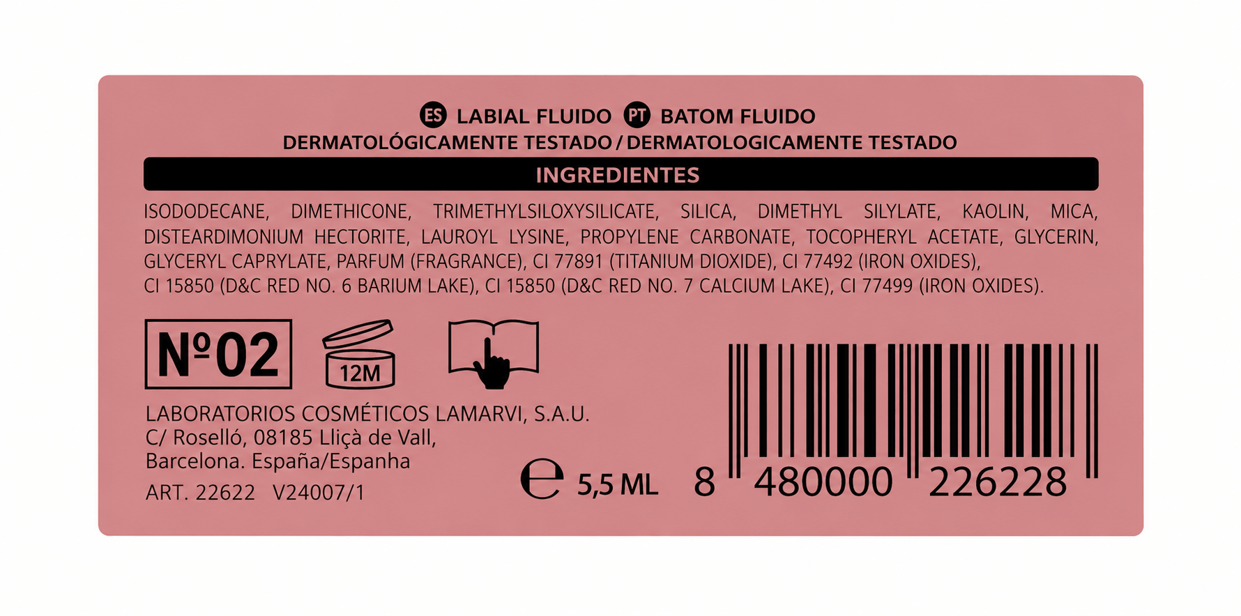 Deliplus Long Lasting Fluido Mate 02 Nude Rose vedel matt huulepulk, 5,5 ml 2 Deliplus Long Lasting Fluido Mate 02 Nude Rose vedel matt huulepulk, 5,5 ml - Image 2