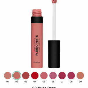 Deliplus Long Lasting Fluido Mate 02 Nude Rose vedel matt huulepulk, 5,5 ml