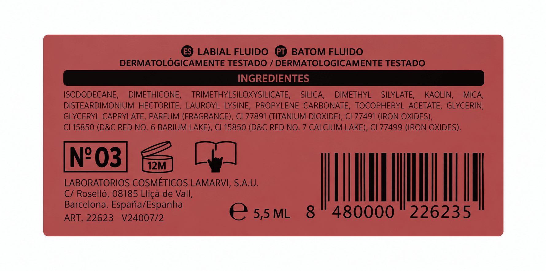 Vedel matt huulepulk deliplus Long-lasting Matte Fluid Lipstick 03 Terracotta, 5,5 ml 2 Vedel matt huulepulk deliplus Long-lasting Matte Fluid Lipstick 03 Terracotta, 5,5 ml - Image 2