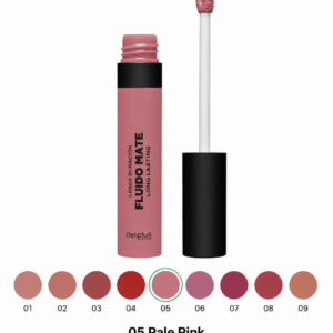 Deliplusi vedel matt huulepulk Long-lasting Matte Fluid Lipstick 08 Pale Pink, 5,5 ml