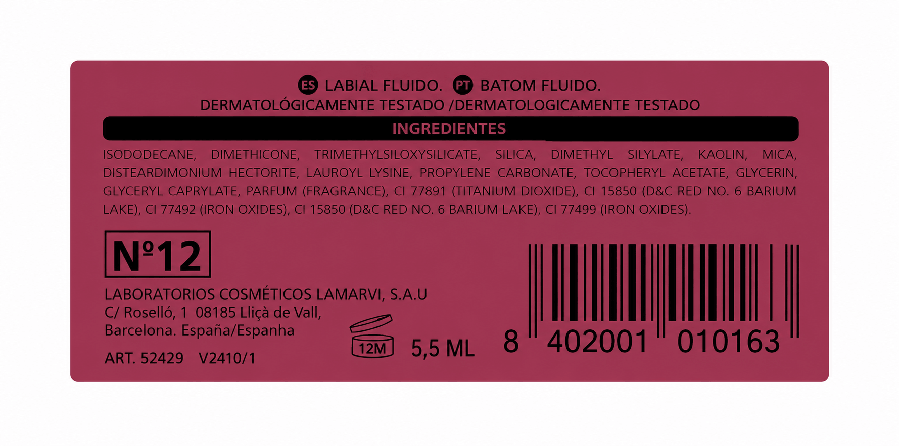 Deliplusi vedel matt huulepulk Fluid Mate, toon 12 Fuchsia, 5,5 ml 2 Deliplusi vedel matt huulepulk Fluid Mate, toon 12 Fuchsia, 5,5 ml - Image 2