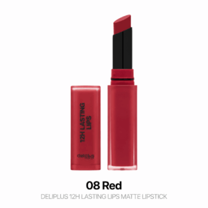 Deliplus 12H Lasting Lips matt huulepulk, toon 08 Red