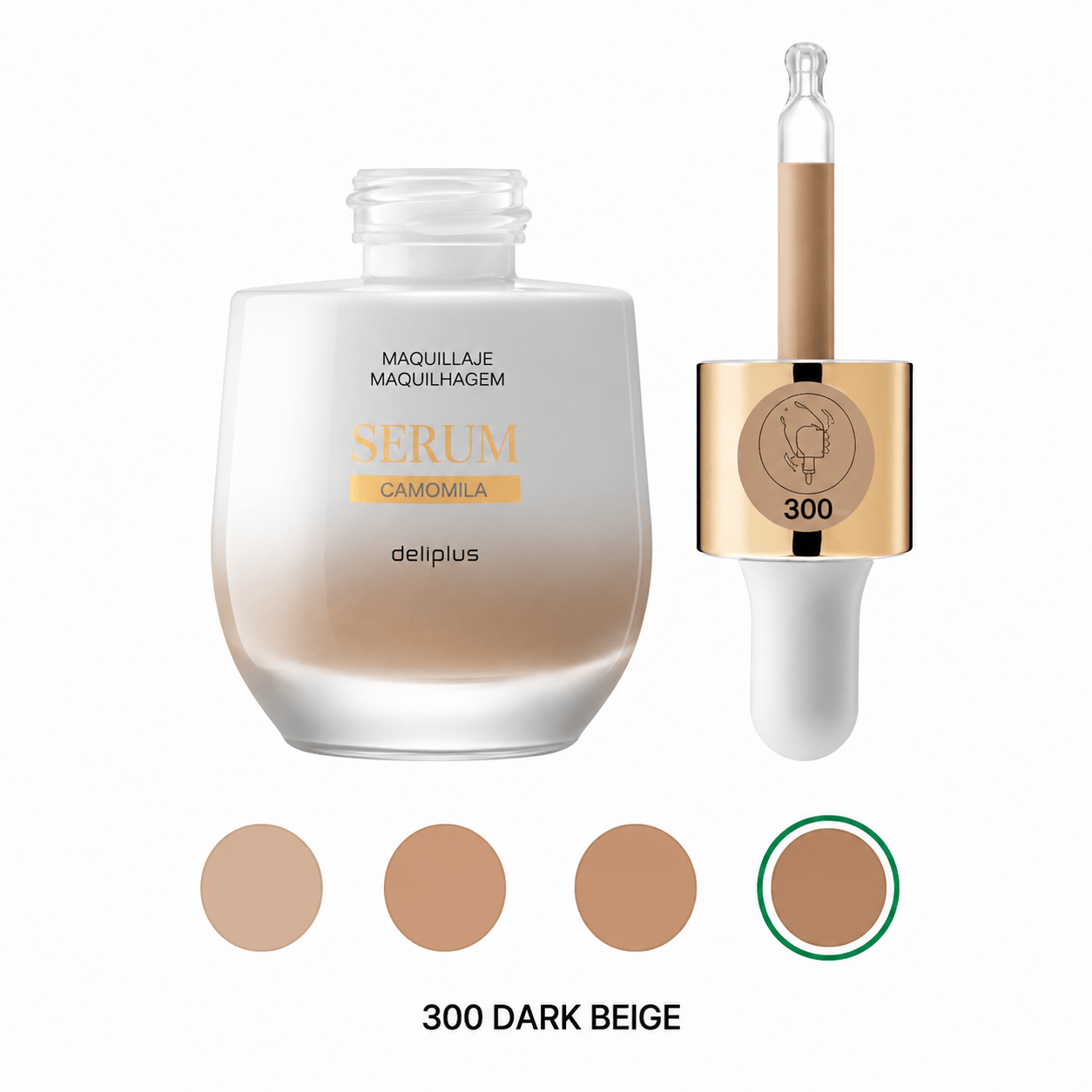 Deliplus kummeliga tooniv seerum 300 Dark Beige, 28 ml 1 Deliplus kummeliga tooniv seerum 300 Dark Beige, 28 ml